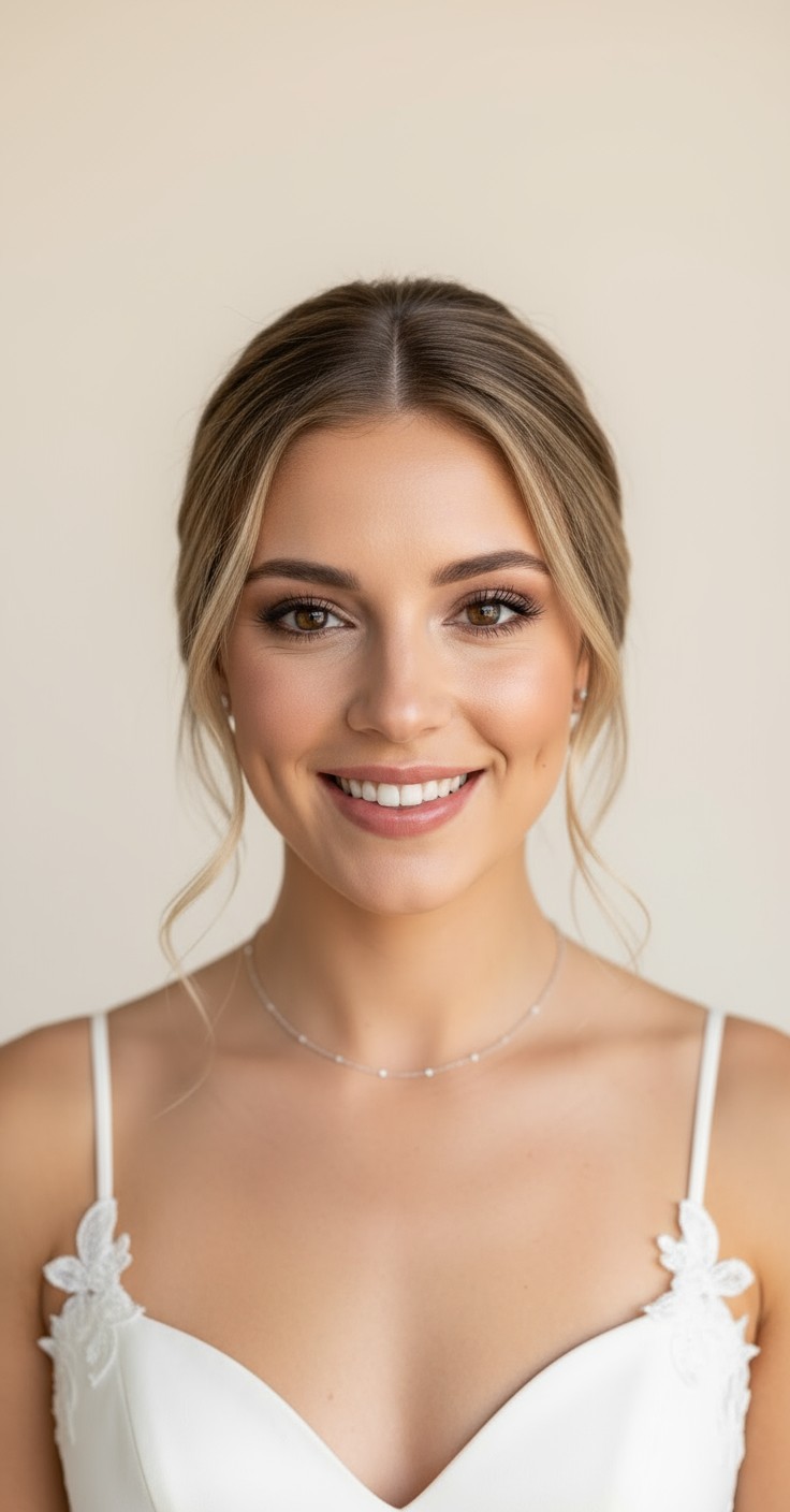 After Wavy Updo Wedding Hair